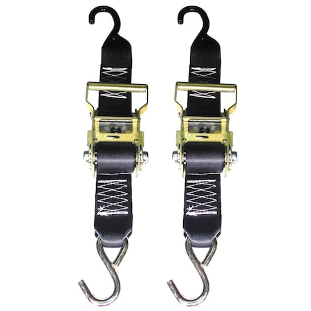 Geared2Golf Heavy-Duty Ratchet Trailer Tie-Down 2 in. x 3 ft. - Set of 2 GE2560917